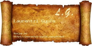 Laurentzi Gyula névjegykártya