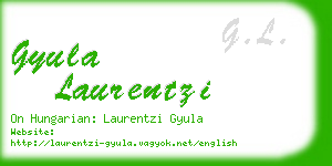 gyula laurentzi business card